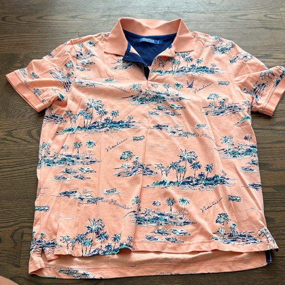 Nautica Men's Coral Island Print Polo look brand new - Picture 1 of 2
